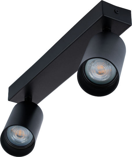 Ceiling Spot Light Tuba Spotlight Halogen Angled 2x GU10 Tabula Lumiled