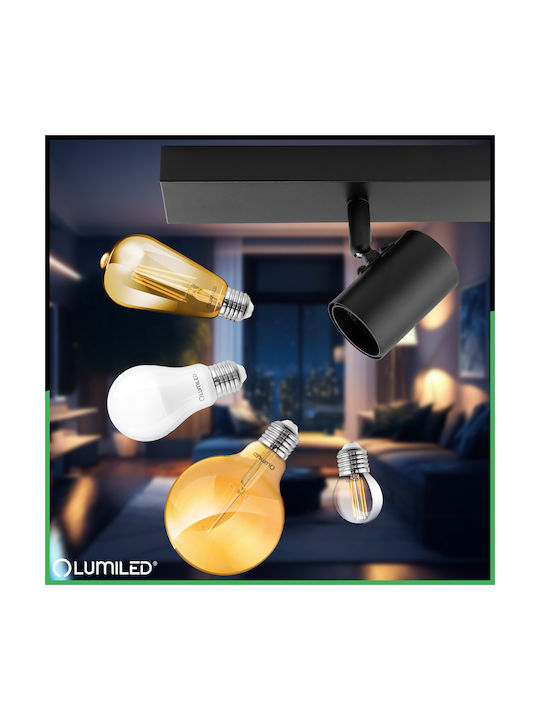 Decken- und Wandleuchte Spot Tuba Reflex Halogen 2x E27 Glas Lumiled