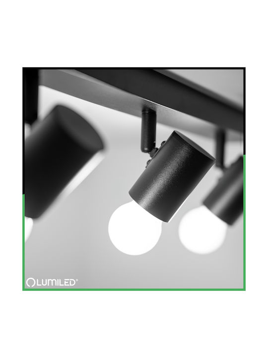 Decken- und Wandleuchte Spot Tuba Reflex Halogen 3x E27 Glas Lumiled