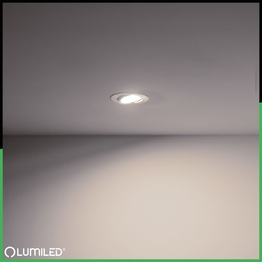 Decken- und Wandleuchte Halogen Einbauspot Rund Beweglich Gu10 Mr16 Silber Triam Lumiled