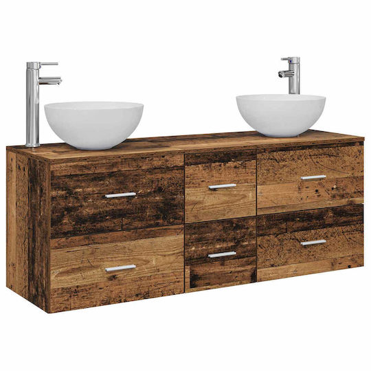 vidaXL Bathroom Vanity Unit Without Sink W49.5xD35xH63cm Weathered Wood