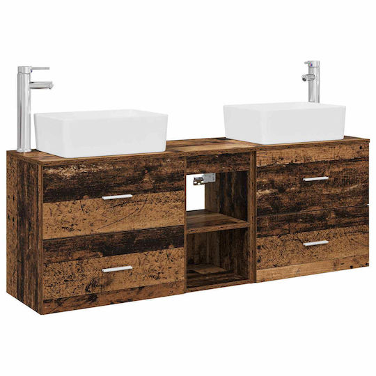 vidaXL Bathroom Vanity Unit Without Sink M53xD34.5xH63cm Old Wood