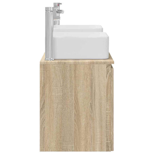 vidaXL Badezimmer Waschtisch-Einheit M53xB35xH63cm Sonoma Eiche