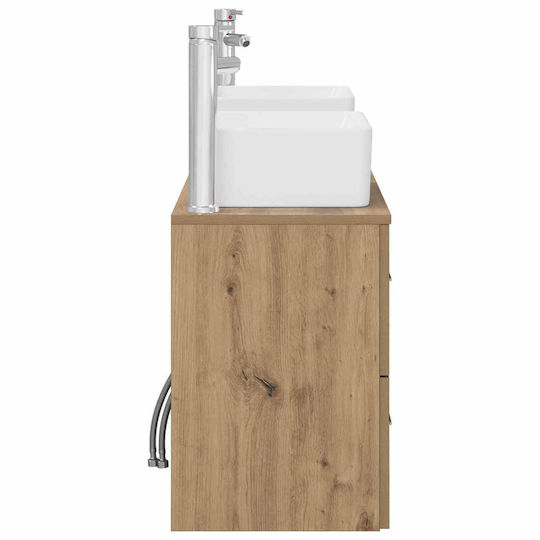 vidaXL Bathroom Vanity Unit Without Sink W53xD34.5xH63cm Oak