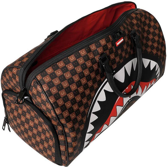 Sprayground Sharks In Paris Grin And Grind Sack Voyage Brown Artificial Leather M50xW25xH27cm