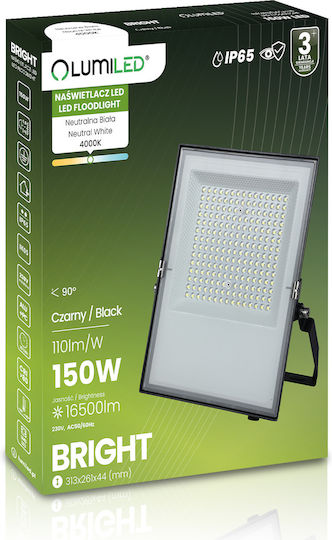 Proiector LED Luminos de Exterior Impermeabil 150w 16500lm 4000k Lumiled