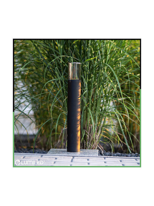 Lampa De Gradina Stilou Pentru Exterior Bec E27 Negru Sticla Ip54 80 Cm Salvia Lumiled