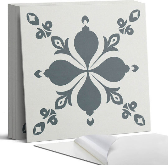 Set Plăci de Vinil Imprimate Model Decorativ cu Frunze 4x50x50 Bucăți