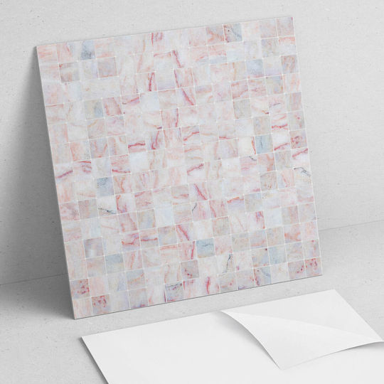 Wandsticker & Wandgemälde Vinyl Dekoration Küche Oder Badezimmer Mosaik Design Quadrate 4x50x50 cm