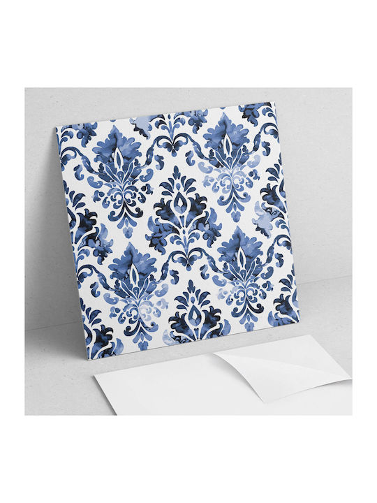 Wandsticker & Wandgemälde Vinyl Dekoration Küche Oder Badezimmer Blumenmuster Barock Stil 4x50x50 cm