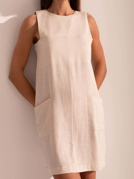 Beiges Damenkleid