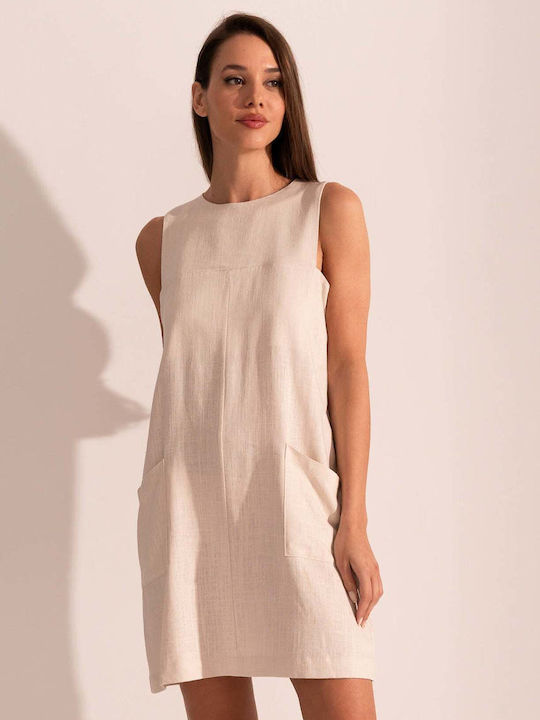 Beiges Damenkleid
