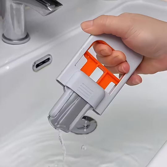 Mini Handheld Foldable Mop Automatic Wringing – Sponge for Counter Window Bathroom & Car Dry & Wet Cleaning