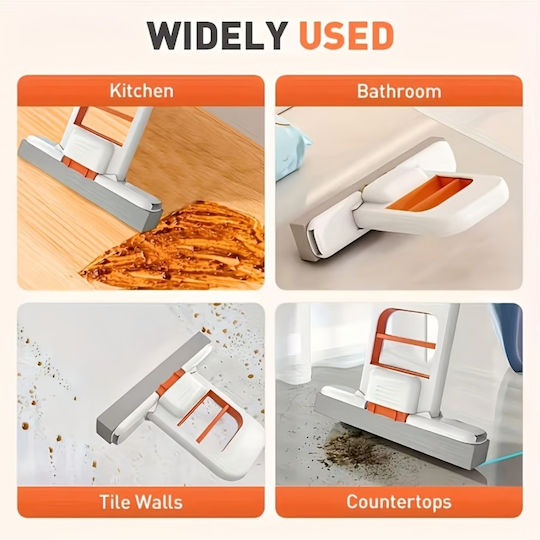 Mini Handheld Foldable Mop Automatic Wringing – Sponge for Counter Window Bathroom & Car Dry & Wet Cleaning