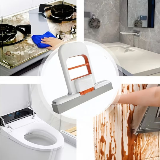 Mini Handheld Foldable Mop Automatic Wringing – Sponge for Counter Window Bathroom & Car Dry & Wet Cleaning