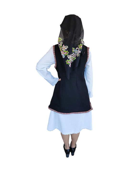 Epirus Woman Traditional Costume with Porphyra with 1 Row Necklace