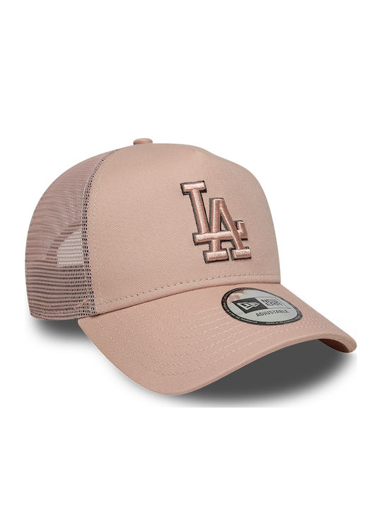 New Era Mlb Outline La Dodgers 9forty E-frame Камионджия Регулируема Шапка Пастелно Розов