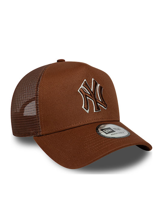 New Era MLB Outline New York Yankees 9FORTY E-Frame Trucker Reglabilă Cap Maro
