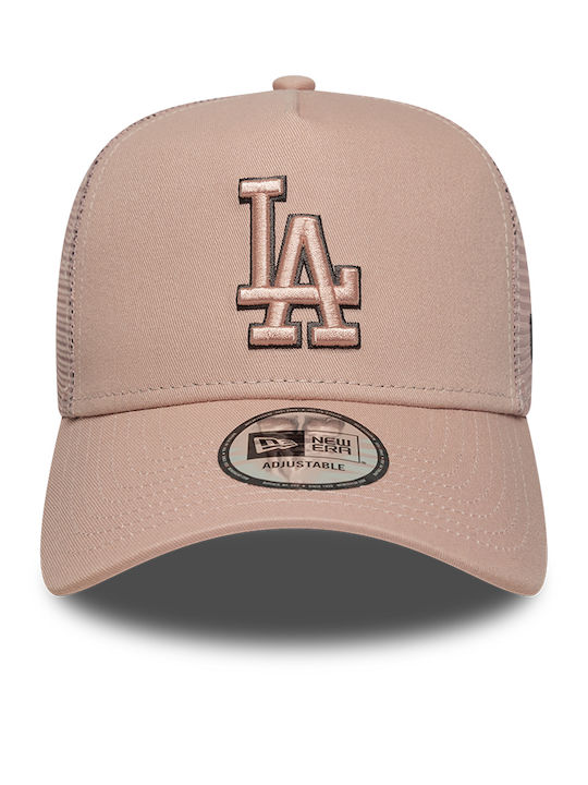 New Era Mlb Outline La Dodgers 9forty E-frame Камионджия Регулируема Шапка Пастелно Розов