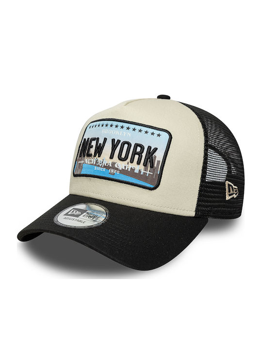 New Era Licence Plate 9forty A-frame Trucker Adjustable Cap Black