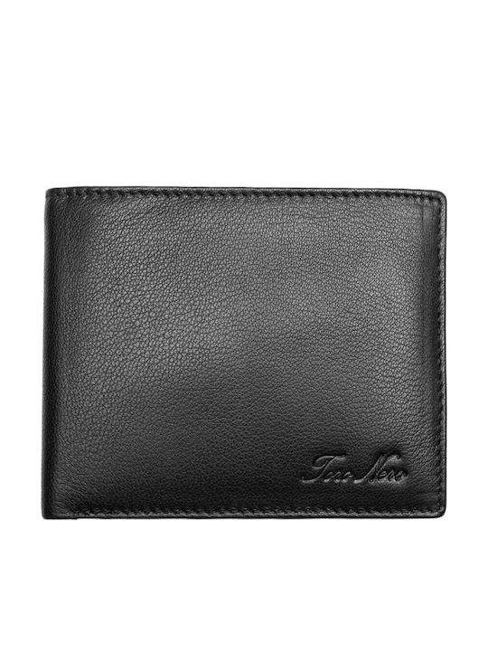 Set cadou Portofel damă + Portofel bărbați Negru-roșu Piele Naturală Little-manu