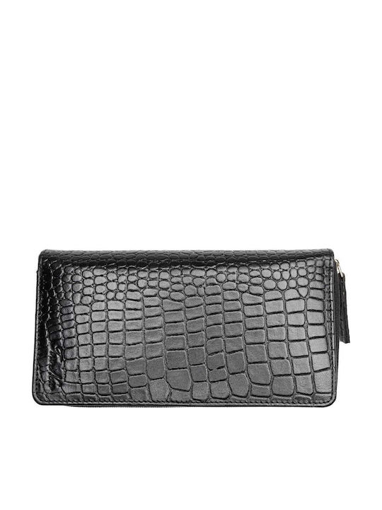 Set cadou Portofel femei + Portofel bărbați Negru Piele Naturală Gia-manu