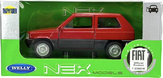 Welly Fiat Panda Червена Мащаб 1:34 43849