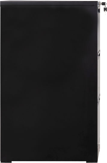 Büroaufbewahrungsschublade Sider Metallisch Schwarz 45,5x62x103,5cm