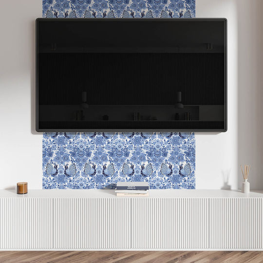 Plăci de Vinil Decorațiune Bucătărie Sau Baie Model Păsări Flori 6x60x30 Bucăți