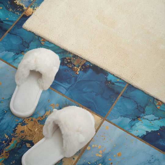 Vinyl Tiles Kitchen Or Bathroom Decoration Abstract Water Pattern 4x50x50 Pieces