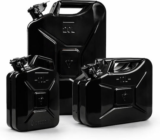 Fuel Canister Made Steel Sheet Capacity 20l Black Color Valpro