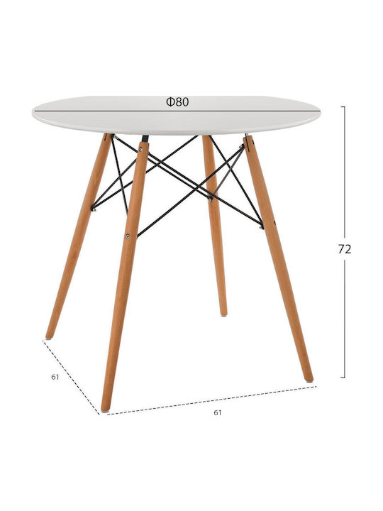 Τραπέζι Κουζίνας Twist με 2 Καρέκλες 80x80εκ.