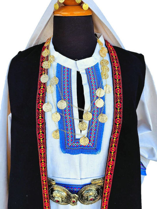 Traditionelle Kinderkostüm Mädchen Souliotissa mit Schal