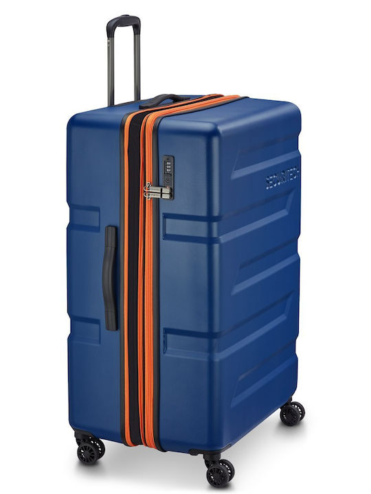 Securitech by Delsey Großer Hartreisekoffer Navy Blau Höhe 81cm