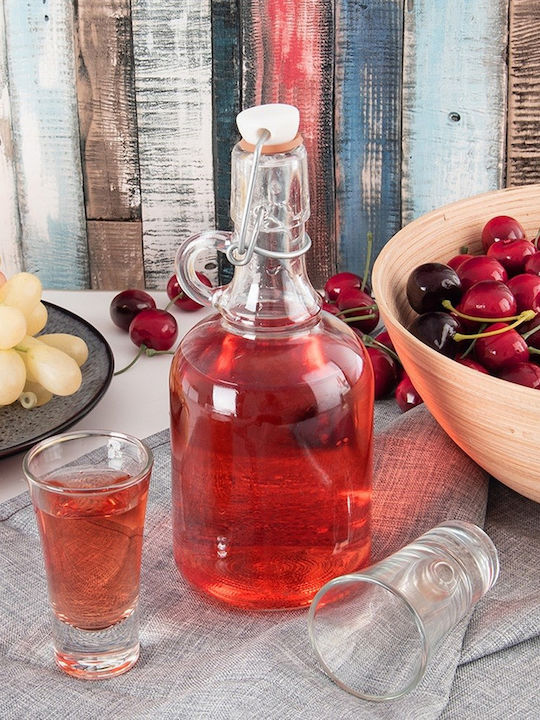 Orion Стъклена Карафа за Сервиране 21см с Капачка Прозрачна 500ml