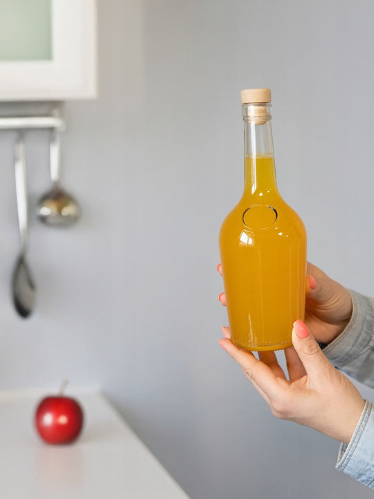 Bimberek Стъклена Карафа за Сервиране на Ликьор 23см с Капачка Прозрачна 500ml