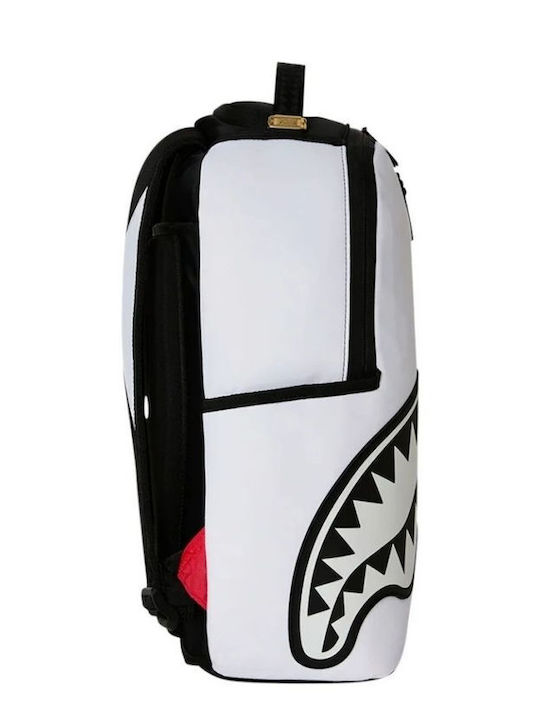 Sprayground Schulranzen Rucksack für Junior High-High School Shark Central Schwarz Weiß Stencil