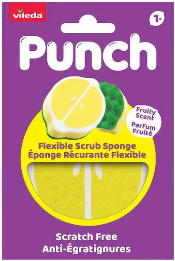 Vileda Punch Flexibler Küchenschwamm Zitrone 1 Stück