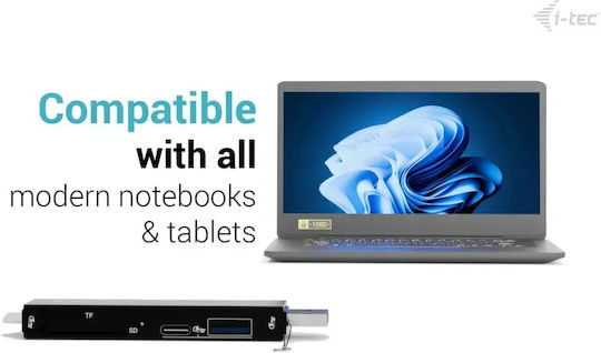 Card Reader I-tec Usb-c/usb-a Dongle Sd Tf 2xusb