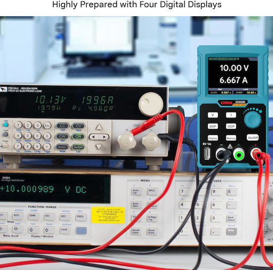 Kiprim Dc620s Programmable Laboratory Power Supply Adjustable Dc Source 0-60v 0-20a Max 400w Usb Interface Usb Stick Software Included Digital Display Ovp Ocp Protection Workshop Testing Electronics Black