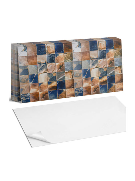 Set Plăci Pvc Decorative Cu Model Mozaic Piatră Bucătărie Sau Baie 10x40x20 Bucăți