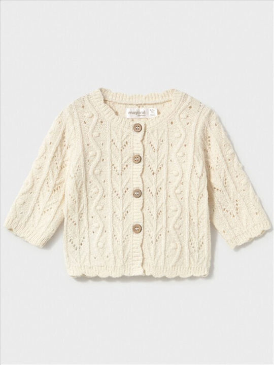 Kinder-Strickjacke Baumwolle Beiges