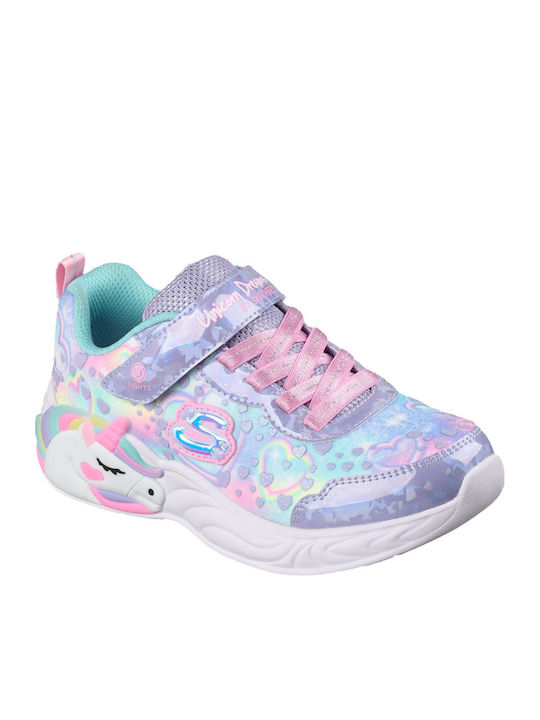 Cosmic Glow Kinder Sneaker mit Lichtern Silber
