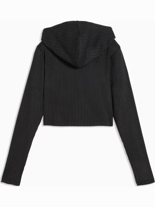 Women's Hooded Sweatshirt Cardigan Grey
