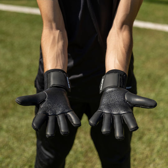 Fearless Goalkeepers Wolf Ironpalm Γάντια Τερματοφύλακα Ενηλίκων & Παιδικά Μαύρα