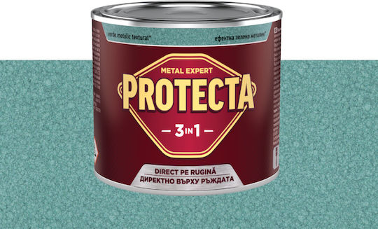 Protecta 3-в-1 Метално Цвят Черен Метал Ръжда Конвертор Праймер Декоративно Покритие В Една Кутия Може Да Се Нанася Директно На Ръжда Лъскаво Покритие 2.5л Впечатляващ Металически Зелен