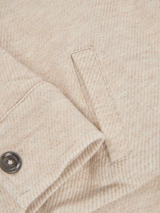 Kinder-Strickjacke Baumwolle Beiges
