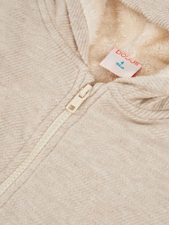 Kinder-Strickjacke Baumwolle Beiges