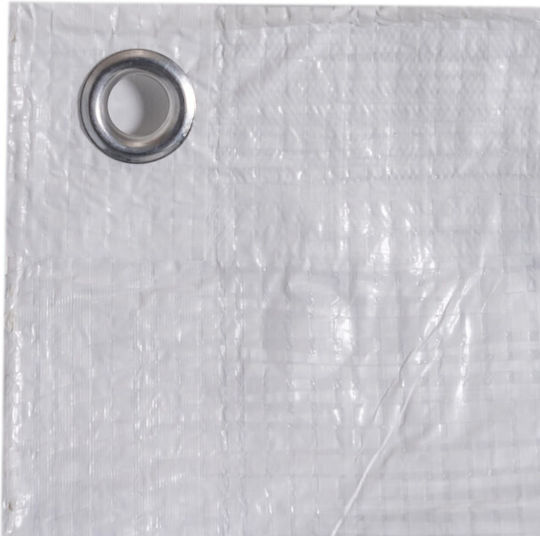 Weiß Wasserdicht Planen Metallösen 4x5 m Abdeckung Schutz 55 g/m²