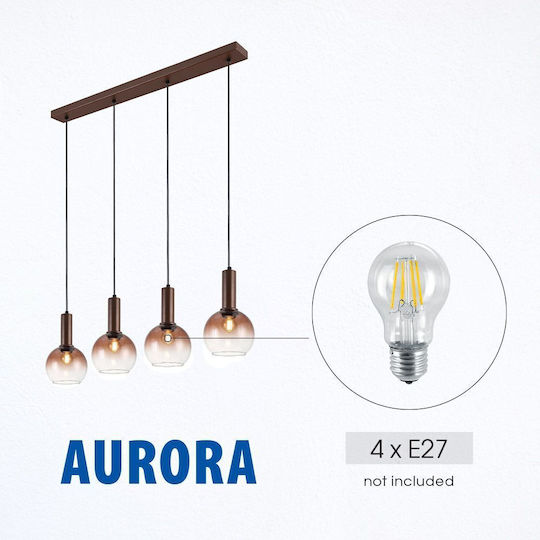 Vivalux Brown Rail Pendant Light